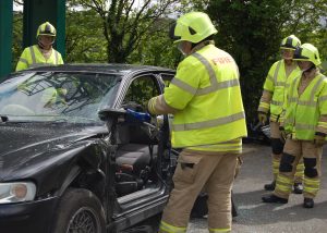 Fire crew on a training exercise
