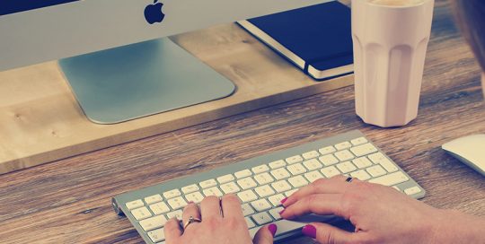 elearning - working on a computer