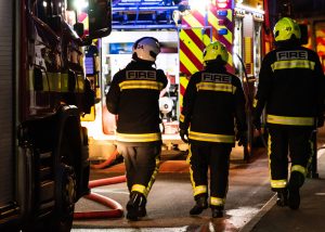firefighters attending a scene