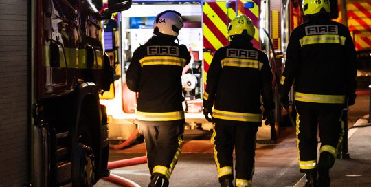 firefighters attending a scene